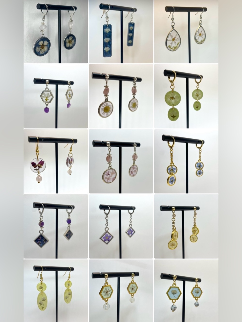 Handmade Pressed Flower Earrings | PNW Pressed Petals Collection